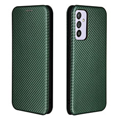 Funda de Cuero Cartera con Soporte Carcasa L06Z para Samsung Galaxy A24 4G Verde