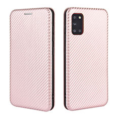 Funda de Cuero Cartera con Soporte Carcasa L06Z para Samsung Galaxy A31 Oro Rosa