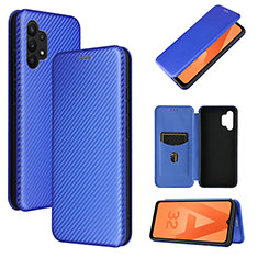 Funda de Cuero Cartera con Soporte Carcasa L06Z para Samsung Galaxy A32 4G Azul