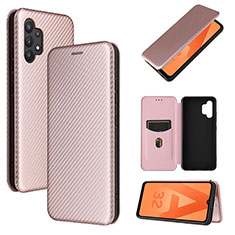 Funda de Cuero Cartera con Soporte Carcasa L06Z para Samsung Galaxy A32 4G Oro Rosa