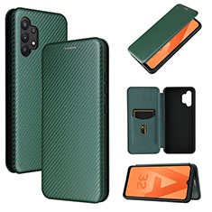 Funda de Cuero Cartera con Soporte Carcasa L06Z para Samsung Galaxy A32 5G Verde