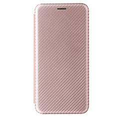 Funda de Cuero Cartera con Soporte Carcasa L06Z para Samsung Galaxy A41 SC-41A Oro Rosa