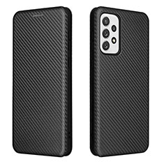 Funda de Cuero Cartera con Soporte Carcasa L06Z para Samsung Galaxy A73 5G Negro