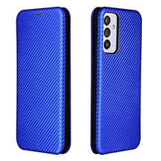 Funda de Cuero Cartera con Soporte Carcasa L06Z para Samsung Galaxy A82 5G Azul