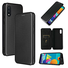 Funda de Cuero Cartera con Soporte Carcasa L06Z para Samsung Galaxy M02 Negro