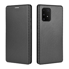 Funda de Cuero Cartera con Soporte Carcasa L06Z para Samsung Galaxy M80S Negro