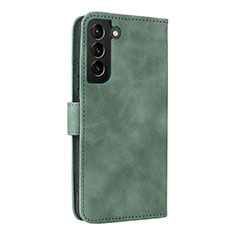 Funda de Cuero Cartera con Soporte Carcasa L06Z para Samsung Galaxy S21 FE 5G Verde