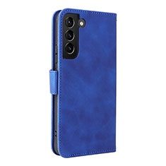 Funda de Cuero Cartera con Soporte Carcasa L06Z para Samsung Galaxy S21 Plus 5G Azul