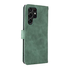 Funda de Cuero Cartera con Soporte Carcasa L06Z para Samsung Galaxy S23 Ultra 5G Verde