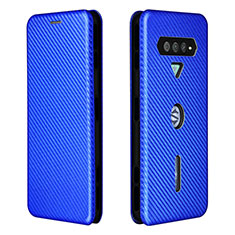 Funda de Cuero Cartera con Soporte Carcasa L06Z para Xiaomi Black Shark 4 Pro 5G Azul