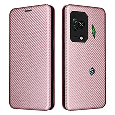 Funda de Cuero Cartera con Soporte Carcasa L06Z para Xiaomi Black Shark 5 Pro 5G Oro Rosa