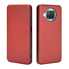 Funda de Cuero Cartera con Soporte Carcasa L06Z para Xiaomi Mi 10i 5G Marron