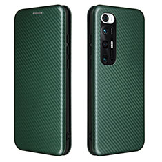 Funda de Cuero Cartera con Soporte Carcasa L06Z para Xiaomi Mi 10S 5G Verde