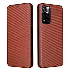 Funda de Cuero Cartera con Soporte Carcasa L06Z para Xiaomi Mi 11i 5G (2022) Marron