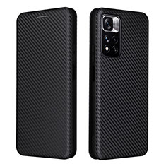 Funda de Cuero Cartera con Soporte Carcasa L06Z para Xiaomi Mi 11i 5G (2022) Negro