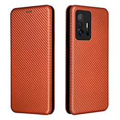 Funda de Cuero Cartera con Soporte Carcasa L06Z para Xiaomi Mi 11T 5G Marron