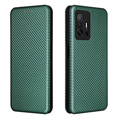 Funda de Cuero Cartera con Soporte Carcasa L06Z para Xiaomi Mi 11T 5G Verde