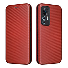 Funda de Cuero Cartera con Soporte Carcasa L06Z para Xiaomi Mi 12T Pro 5G Marron