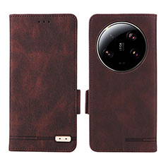 Funda de Cuero Cartera con Soporte Carcasa L06Z para Xiaomi Mi 13 Ultra 5G Marron