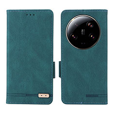 Funda de Cuero Cartera con Soporte Carcasa L06Z para Xiaomi Mi 13 Ultra 5G Verde