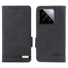 Funda de Cuero Cartera con Soporte Carcasa L06Z para Xiaomi Mi 14 5G Negro