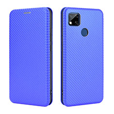 Funda de Cuero Cartera con Soporte Carcasa L06Z para Xiaomi POCO C3 Azul