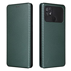 Funda de Cuero Cartera con Soporte Carcasa L06Z para Xiaomi Poco C40 Verde