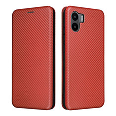 Funda de Cuero Cartera con Soporte Carcasa L06Z para Xiaomi Poco C50 Marron