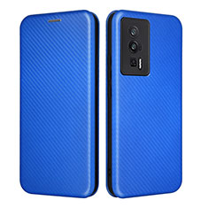 Funda de Cuero Cartera con Soporte Carcasa L06Z para Xiaomi Poco F5 Pro 5G Azul