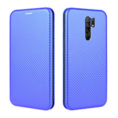 Funda de Cuero Cartera con Soporte Carcasa L06Z para Xiaomi Poco M2 Azul