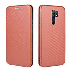 Funda de Cuero Cartera con Soporte Carcasa L06Z para Xiaomi Poco M2 Marron