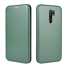 Funda de Cuero Cartera con Soporte Carcasa L06Z para Xiaomi Poco M2 Verde