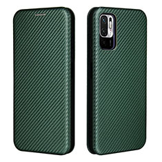 Funda de Cuero Cartera con Soporte Carcasa L06Z para Xiaomi POCO M3 Pro 5G Verde