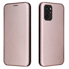 Funda de Cuero Cartera con Soporte Carcasa L06Z para Xiaomi Poco M5S Oro Rosa