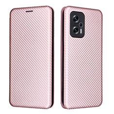 Funda de Cuero Cartera con Soporte Carcasa L06Z para Xiaomi Poco X4 GT 5G Oro Rosa