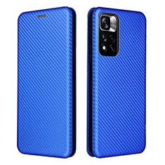 Funda de Cuero Cartera con Soporte Carcasa L06Z para Xiaomi Poco X4 NFC Azul