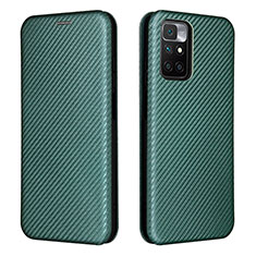 Funda de Cuero Cartera con Soporte Carcasa L06Z para Xiaomi Redmi 10 (2022) Verde