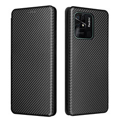 Funda de Cuero Cartera con Soporte Carcasa L06Z para Xiaomi Redmi 10 India Negro