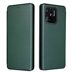 Funda de Cuero Cartera con Soporte Carcasa L06Z para Xiaomi Redmi 10 Power Verde