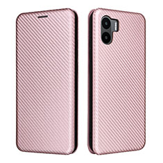 Funda de Cuero Cartera con Soporte Carcasa L06Z para Xiaomi Redmi A1 Oro Rosa