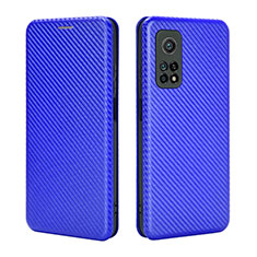 Funda de Cuero Cartera con Soporte Carcasa L06Z para Xiaomi Redmi K30S 5G Azul