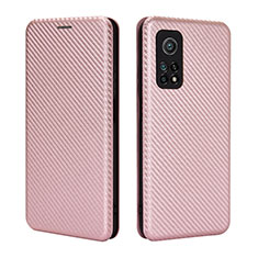 Funda de Cuero Cartera con Soporte Carcasa L06Z para Xiaomi Redmi K30S 5G Oro Rosa