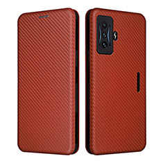 Funda de Cuero Cartera con Soporte Carcasa L06Z para Xiaomi Redmi K50 Gaming 5G Marron