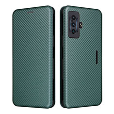 Funda de Cuero Cartera con Soporte Carcasa L06Z para Xiaomi Redmi K50 Gaming AMG F1 5G Verde