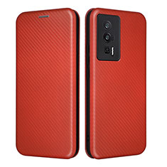 Funda de Cuero Cartera con Soporte Carcasa L06Z para Xiaomi Redmi K60 5G Marron