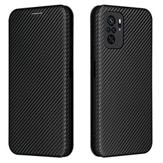 Funda de Cuero Cartera con Soporte Carcasa L06Z para Xiaomi Redmi Note 10 4G Negro