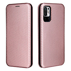 Funda de Cuero Cartera con Soporte Carcasa L06Z para Xiaomi Redmi Note 10 5G Oro Rosa