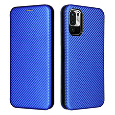 Funda de Cuero Cartera con Soporte Carcasa L06Z para Xiaomi Redmi Note 10 JE 5G Azul