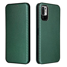 Funda de Cuero Cartera con Soporte Carcasa L06Z para Xiaomi Redmi Note 10 JE 5G Verde