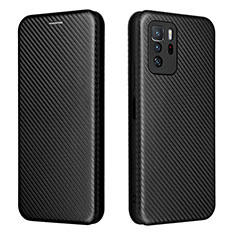 Funda de Cuero Cartera con Soporte Carcasa L06Z para Xiaomi Redmi Note 10 Pro 5G Negro